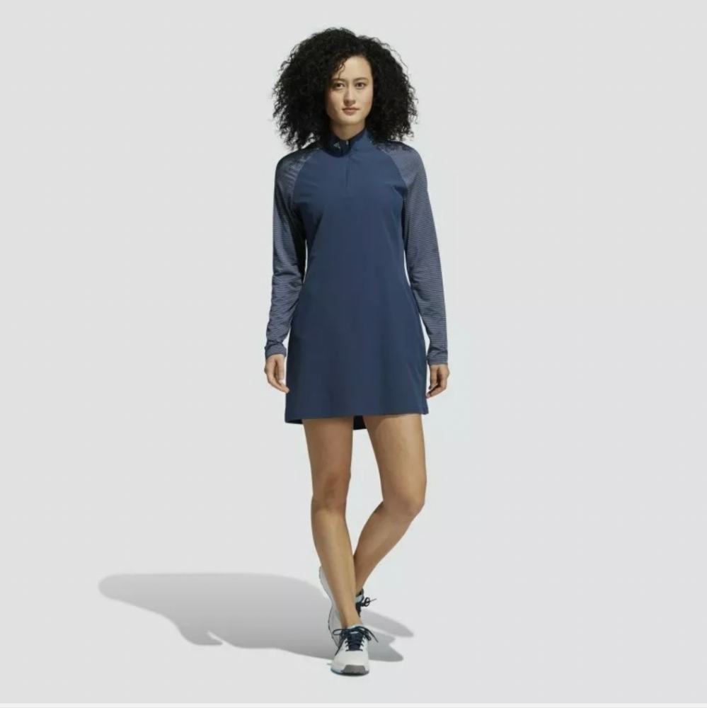 ADIDAS Women's Long Sleeve UPF 50 Golf DRESS GL6597 SIZE S